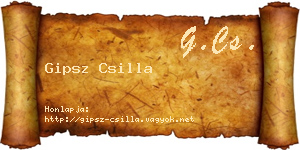Gipsz Csilla névjegykártya